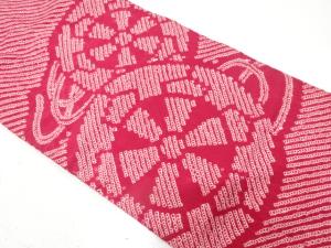 アンティーク　本総絞り　源氏車模様名古屋帯